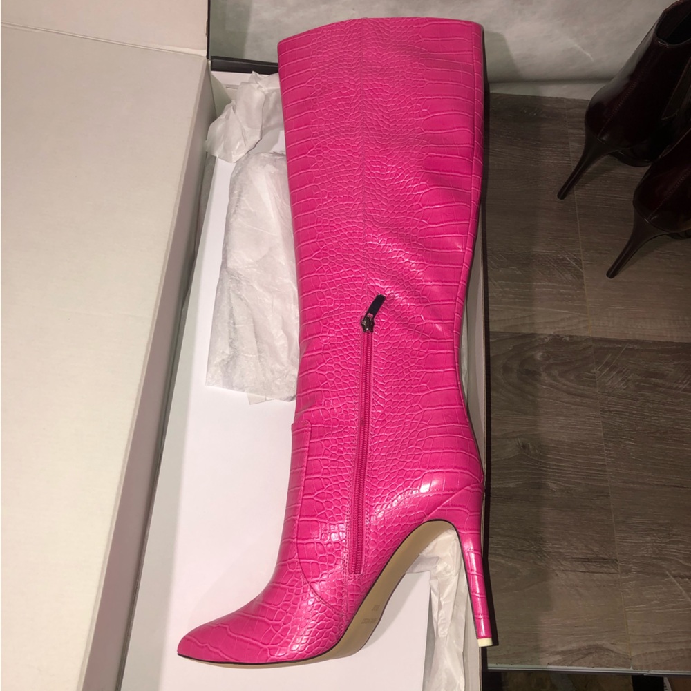 Nine West Taler 3 Medium Pink Boots New - Picture 1 of 5